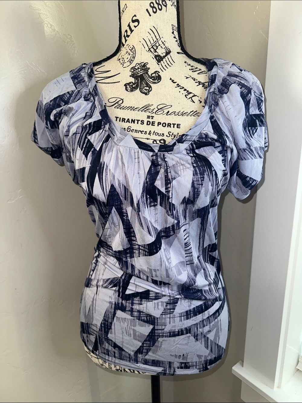 A/X Armani Exchange Abstract Scoop Neck Top